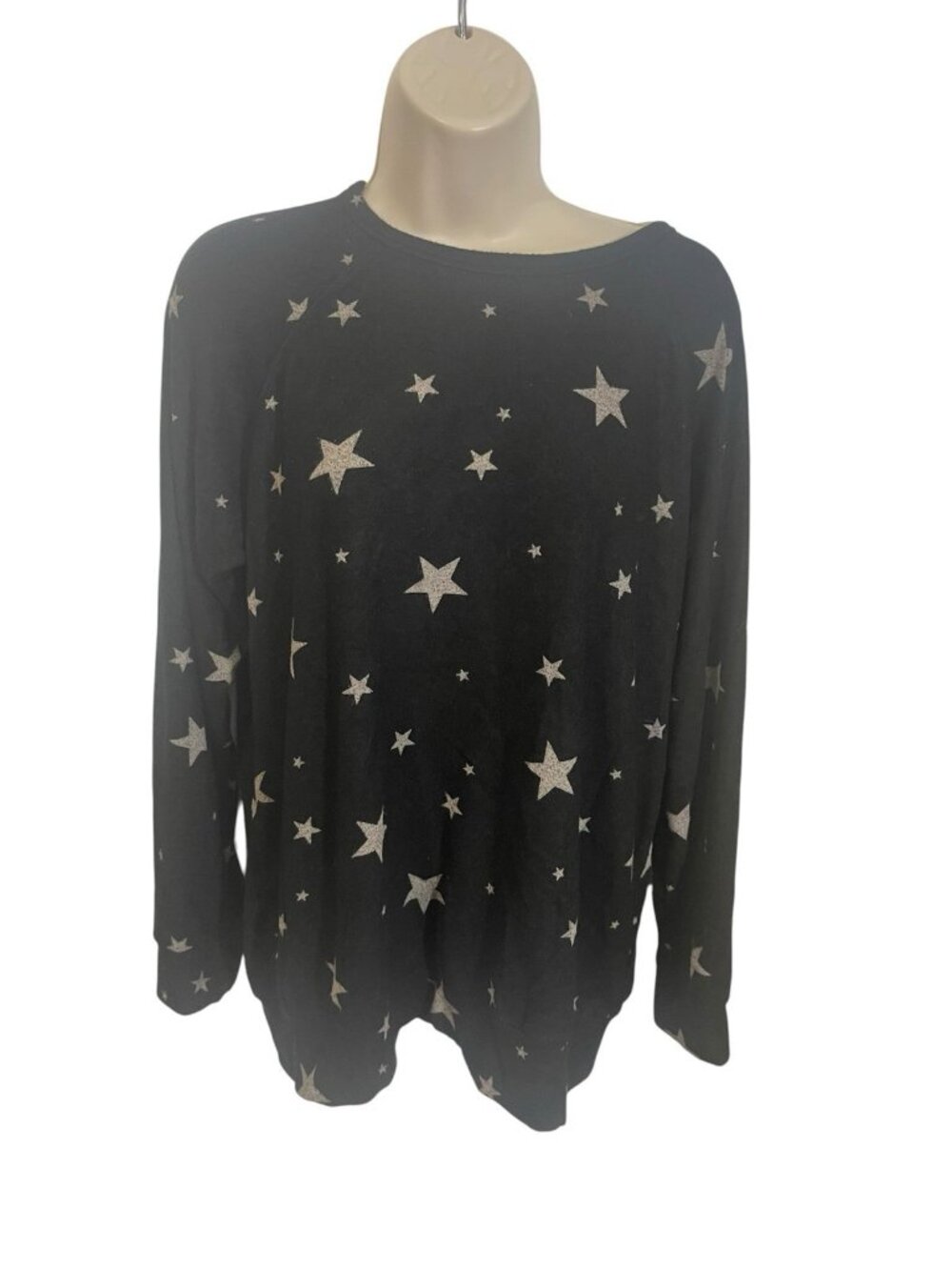 BUFFALO DAVID BITTON Women's Size Medium Star Print Super Soft Crewneck Sweater